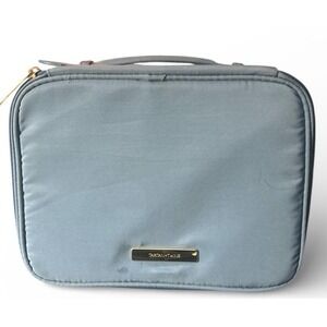 Tartan + Twine Blue Zip Cosmetic Makeup Case Bag Box Organizer